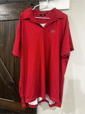 Red Men's Polo — Lightweight Performance Short Sleeve